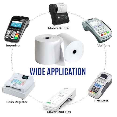 3-1/8" x 190' Thermal Receipt Rolls - 32 Pack Pos Paper for Clover Flex, Station, TM-T88, TSP