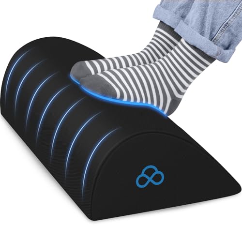 Foot Rest Ergonomic Pillow for Under Desk - Anti-Fatigue, Black, 17 Inch (Standard) by StepLively