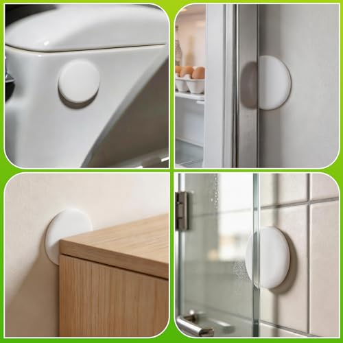 ZUOYGD White Door Stoppers 3.15" Self-Adhesive Wall Protectors, 6 Pack