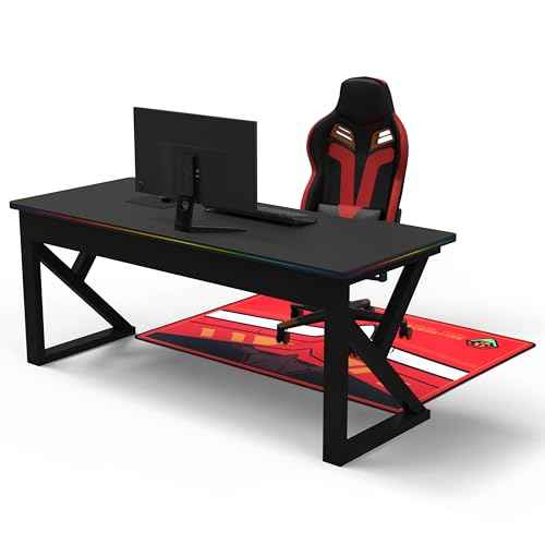 Non-Slip Floor Chair Mat 35"¡¿47" for Evangelion Unit-02 Mech Inspired Design