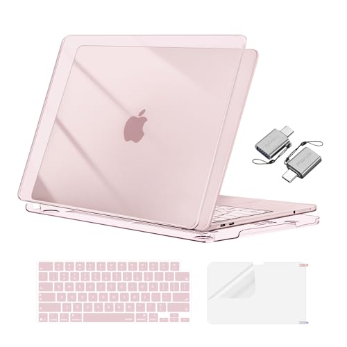 MOSISO Crystal Blush MacBook Neo Case 13-inch A3404 with Liquid Retina