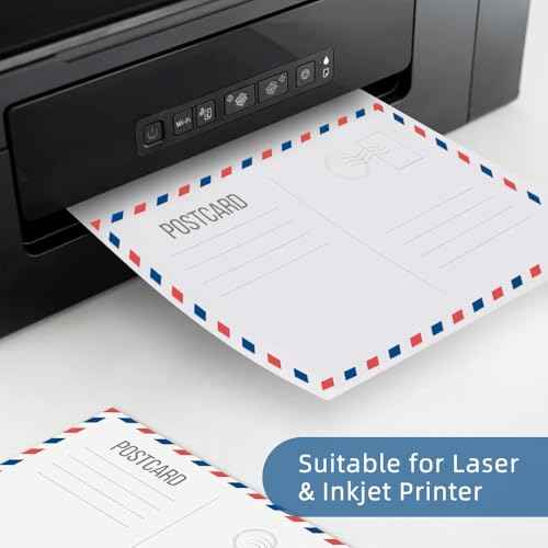 100 Pack 4x6 White Cardstock Paper, 92lb/250GSM Heavyweight Blank Card, Thick Index Card for Printer, Postcards, Wedding Invitation, Thankyou Cards