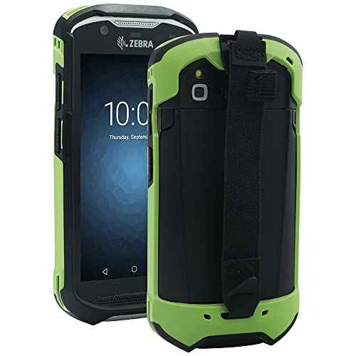 IYOUBOL Protective Cover Bumper Case Rugged Boot with Hand Strap for Zebra TC51 TC510K TC52 TC56 TC57 (Green)
