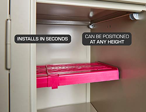 It's Academic LockerMate Pink Adjustable Locker Shelf 12-15 Inch