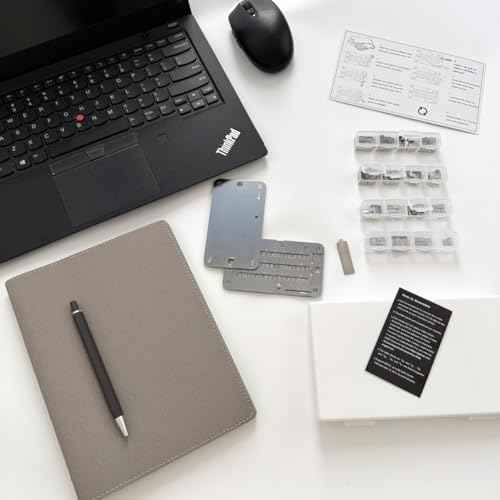 Crypto Seed Storage, Crypto Stanless Steel Capsule Metal Wallet, Cold Storage Backup, 24 Words Bitcoin Key Phrase Storage, Steel Plate, Compatible with Ledger, Trezor, KeepKey
