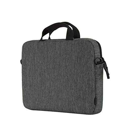 Incase City Brief Messenger Bag for 16 inch Laptops and Tablets - Plush Fleece Lined Laptop Compartment, Quick Access Pocket for Accessories, Adjustable Shoulder Strap - Heather Black/Gunmetal Grey