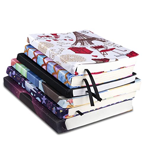 ARTLYMERS Stretchable Book Covers Set - 6 Vivid Protectors for Textbooks & Novels