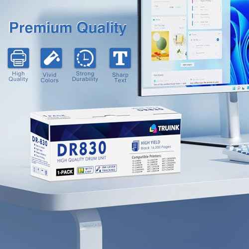 DR830 Drum Unit (NOT Toner) Replacement for Brother DR830 DR-830 High Yield Drum Unit Compatible with Brother HL-L2460DW HL-L2405W MFC-L2820DW DCP-L2640DW HL-L2465DW HL-L2480DW Printer (2 Pack)