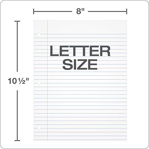 Oxford Pack of 500 Wide Ruled Loose Leaf Notebook Paper for 3 Ring Binders