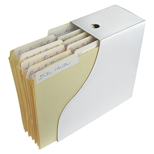 Evelots Magazine File Holder Set of 6, White — 4