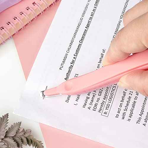 Professional Magnetic Staple Remover Puller Staples Remover Staple Removal Tool for School Office Home 3 Pack (Blue, Pink, Purple)