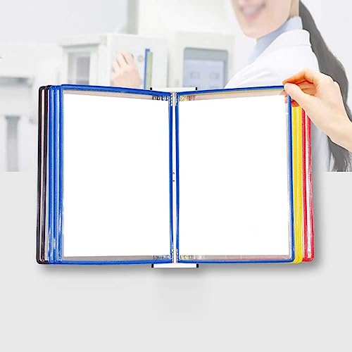 Gray Wall Mounted Flip Chart System A4 Display File Holder for Office & Exhibitions