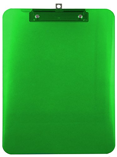 Assorted Clear Letter-Size Clipboards (6-Pack) with Low-Profile Clips