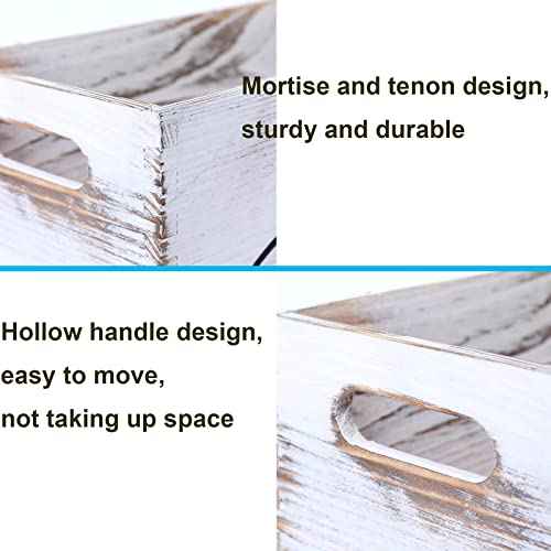 Mail Organizer Countertop Mail and Key Holder for Desk Mail Basket Letter Organizer Caddy Dorm Organizer Rustic Home Decor Mailbox White 5.5*5.5*11.4 Inch
