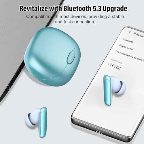 AI Language Translation Earbuds, 3-in-1 Translator Earbuds Real Time with 7 Translation Modes, with Audio and Video Call, 164 Language Bluetooth 5.3 Headphones Translating Device, Light Blue