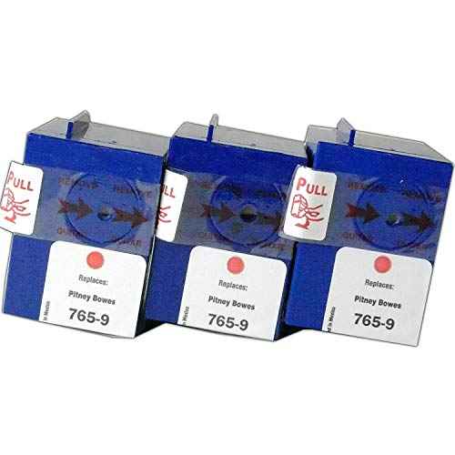 Compatible 765-9 Red Ink Cartridge (3 pack) Compatible Replacement for DM300c, DM400c, DM450c, DM475c Postage Meters