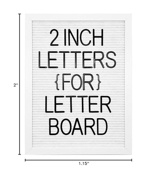 G GAMIT Felt Letter Board Letters Set - Pre-cut 227pcs 2 inch Tall Black Letters (No Board Included)