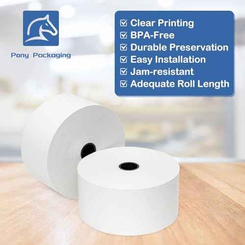 (12 Rolls) 2 5/16" x 400' Thermal Paper Receipt Rolls, Compatible with Dresser Wayne, Gilbarco, VeriFone Ruby, Speedpass, Vista and Other POS Systems Thermal Paper BPA Free