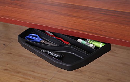 ApexDesk Screw-On Under Desk 360-Degree Swivel Drawer - Perfect Office Storage Accessory for Your Existing Standing Desk (Screw-On Desk Drawer - Black)