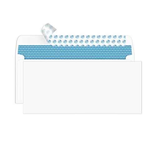 Aimoh 500#10 Security Self Seal Envelopes, Windowless, Premium Security Tint Pattern, Ultra Strong Quick Seal Closure, EnveGuard, Size 4-1/8 x 9-1/2", White, 24LB, 500 Count(34010)