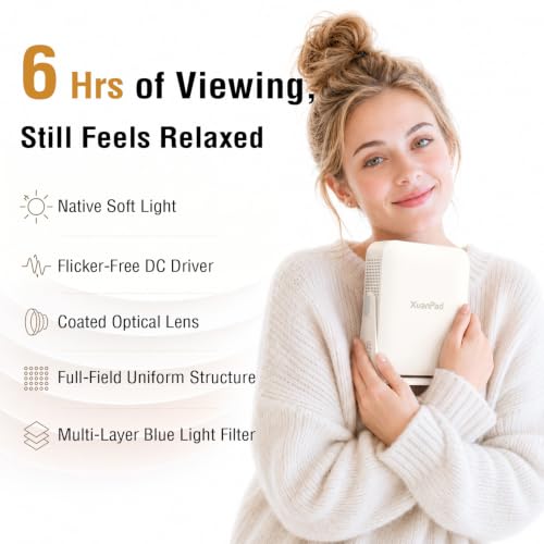 White Portable 4K Smart Mini Projector with WiFi Bluetooth - Native 1080P Outdoor Cinema