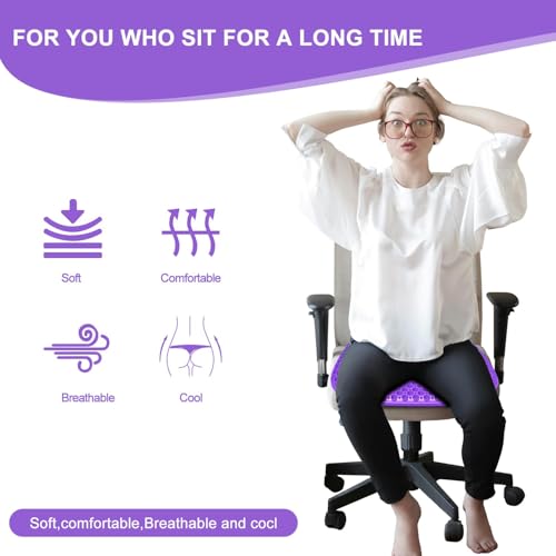 TONINT Gel Seat Cushion 17x15, 1.2 in Thick, Non-Slip Cover for Office Car Wheelchair