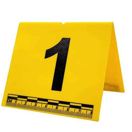 Crime Scene Evidence Tents with Scale, Numbered 1-20