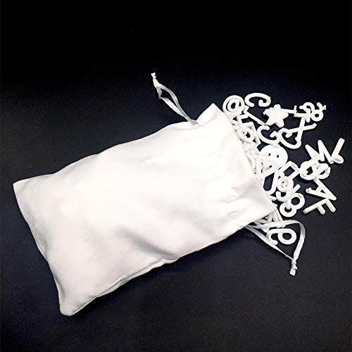White Letter Set for Changeable Felt Letter Boards 3/4 Inch - Includes Numbers & Symbols