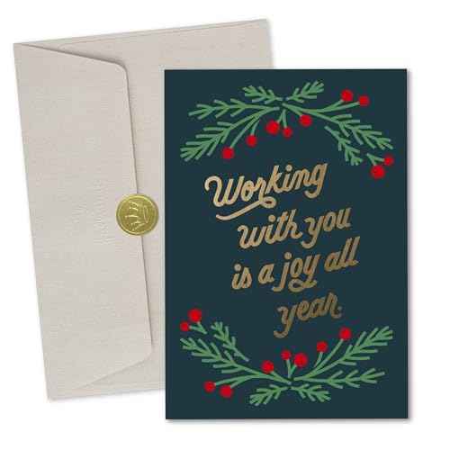 Hallmark Business Christmas Cards ? Holly and Berry Design ? 25 Pack With Envelopes & Gold Seals ? 5x7 Holiday Appreciation Cards for Employees & Customers