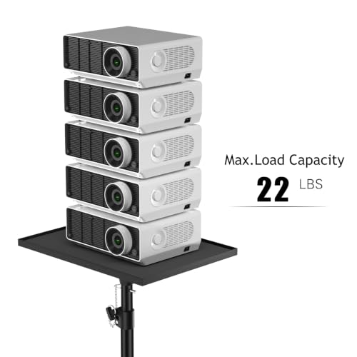 Facilife Adjustable Projector Tripod Stand 22-47 Inches Black for Indoor & Outdoor Movies