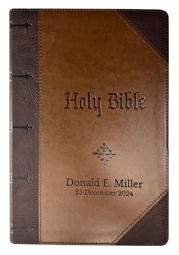 Personalized KJV Giant Print Bible with Name Engraving, 14 pt Type, Thumb Index