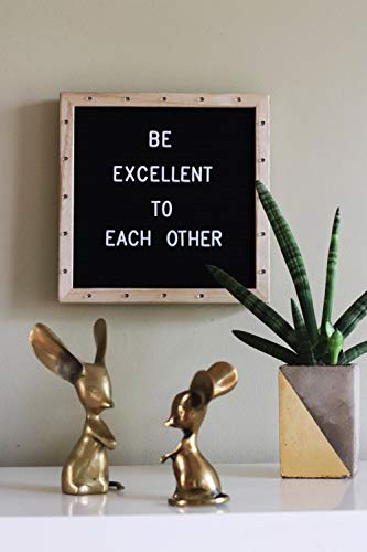 PMPX Black 10x10 Light-Up Letter Board with Stand & 340 Letters Emojis - Custom Signs