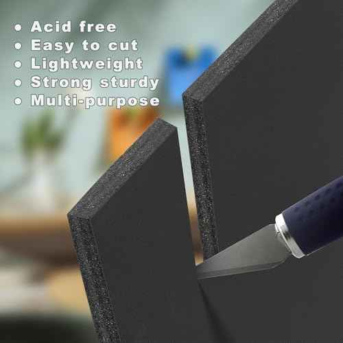 Golden State Art, 10 Pack Black Foam Board 22x28, 3/16 Thick Acid Free Foam Core Poster Board