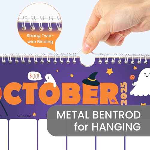 SUNEE Wall Calendar 2025-2026, 18 Months Hanging Monthly 2026 Calendar 11"x8.5", October 2025 to March 2027, for Organizing & Planning, Cute