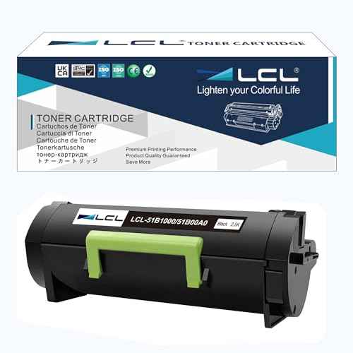 LCL 51B1000 Black Toner Cartridge Compatible with Lexmark 51B1000 51B00A0 for MS317 MS317DN MS417 MS417DN MS517 MS517DN MS617 MS617DN MX317 MX317DN MX417 MX417DN MX517 MX617 MX417de Printer (1-Pack)
