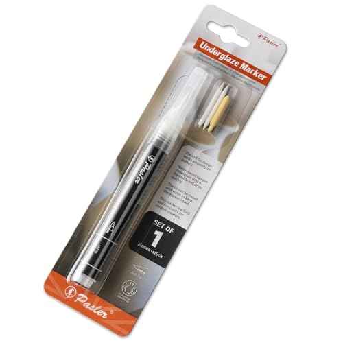 Pasler Underglaze pen, Underglaze Marker, Soft Tip Design Great for Ceramic Pottery Bisque, greenware - Pack of 1 Black (Black)