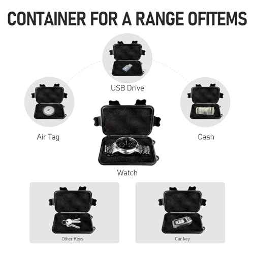 Magnetic Key Box,Magnet Key Holder Under car,Hide a Key Magnetic Holder,IPX7 Waterproof Key Hider Outdoor (Regular)