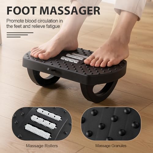 CasaZenith Under Desk Footrest with Massage Surface & Non-Slip Base