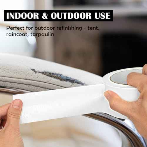 White Duct Tape Heavy Duty: 3 Rolls 2''x20yd Wide Waterproof Outdoor Duck Furniture Repair Tape Bulk - Strong Adhesive Weather UV Resistant No-Residue Masking Tapes Patterns Variety Pack (White)