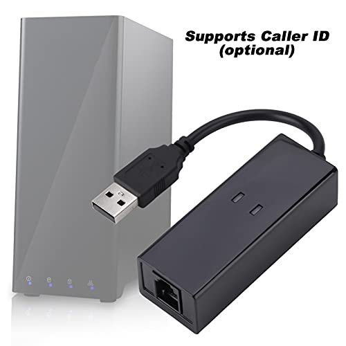 USB 56K External Voice Fax Modem for Fast Internet & Faxing - Easy Setup