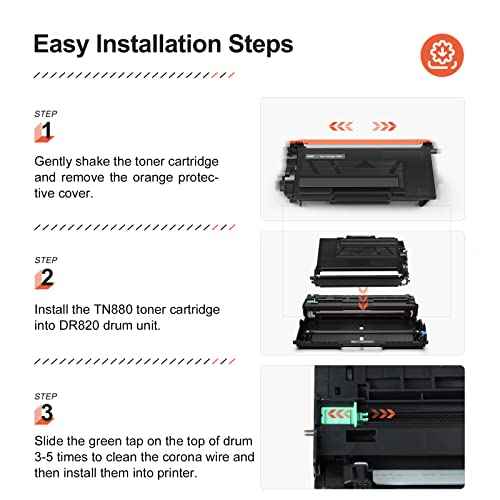 v4ink TN880 Super High Yield Compatible Toner Cartridge Replacement for Brother TN-880 to use with HLL6200DW HLL6200DWT MFCL6700DW HLL6250DW HLL6300DW HLL6400DW MFCL6750DW L6800DW L6900DW Ink 1-Pack