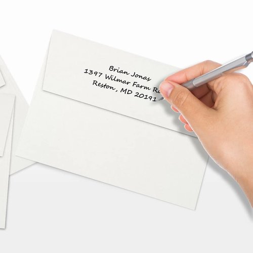 LUXPaper A7 Invitation Envelopes for 5 x 7 Cards in 80 lb. Natural White - 100% Cotton, Printable Envelopes for Invitations, w/Peel and Press Seal, 250 pack, Envelope Size 5 1/4 x 7 1/4 (White)