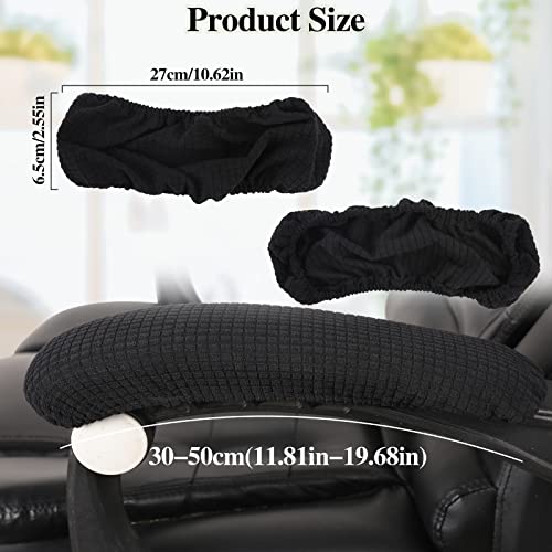 Vin Beauty Black Office Chair Armrest Covers, 2Pcs Elastic Arm Rest Protectors