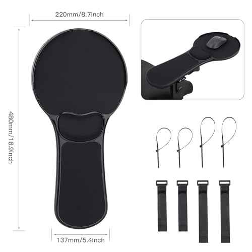 Upgraded Ergonomic Arm Rest Mouse Pad for Chair£¬Adjustable Mouse Tray with Wrist Cushion, Chair arm Mousepad, Black