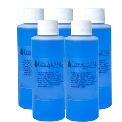 Supply Bundle 5 Bottles of Concentrated Sealing Solution (Makes 5 Gallons) Compare to PB EZ Seal, (600 Postage Meter Labels) + Envelope Dabber Bottle