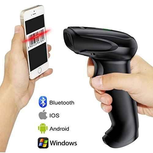 Symcode Bluetooth Barcode Scanner Handheld USB CCD Cordless Barcode Reader Scanner Compatible with 2.4G Wireless & Bluetooth Function & Wired Connection with Windows, Mac,Android, iOS