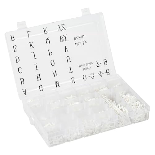 White Pre-Cut Letters for Felt Letter Board, 736 Pcs - Gajigaji