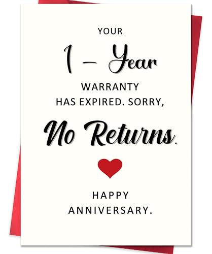Funny 1st Anniversary Card - Gifts for Men Women - Smithtuy
