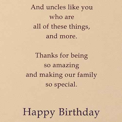 American Greetings Birthday Card for Uncle (Making Our Family So Special)