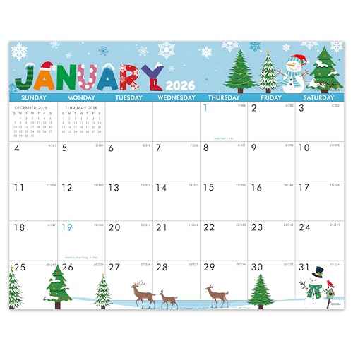 2026 Calendar - Magnetic Calendar for Refrigerator, Jan.2026 - Dec.2026, 8" ¡¿ 10", 2026 Magnetic Refrigerator Calendar, Tear-off Pad, Blocks with Julian Dates - 12 Different Themes